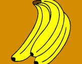 Disegno Banane  pitturato su dina