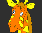 Disegno Muso di giraffa pitturato su sara coriani