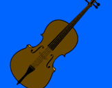 Disegno Violino pitturato su Francesco SP.