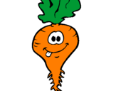 Disegno Barbabietola pitturato su carota
