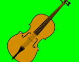 Disegno Violino pitturato su davide
