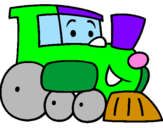 Disegno Treno  pitturato su locomotiva