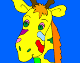 Disegno Muso di giraffa pitturato su lorenzo pisu