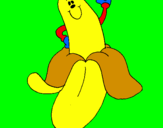 Disegno Banana pitturato su max