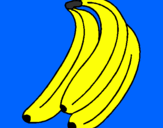 Disegno Banane  pitturato su ALE