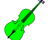 Disegno Violino pitturato su michele
