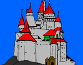 Disegno Castello medievale  pitturato su Alessio