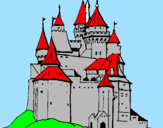Disegno Castello medievale  pitturato su Francesco SP.