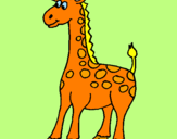Disegno Giraffa pitturato su sara  magagna