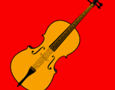 Disegno Violino pitturato su MARTINA LAS DIVINAS