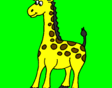 Disegno Giraffa pitturato su annapaola