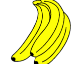Disegno Banane  pitturato su uriel