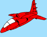 Disegno Nave in fase di atterraggio pitturato su rene