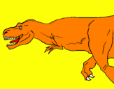 Disegno Tyrannosaurus Rex  pitturato su stefano