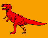 Disegno Tyrannosaurus Rex  pitturato su alessio pani