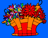 Disegno Paniere di fiori 7 pitturato su SOFIA SACCANELLI