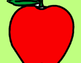 Disegno mela  pitturato su veronica