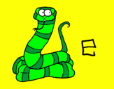 Disegno Serpente  pitturato su gaia cantisani
