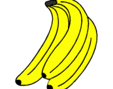 Disegno Banane  pitturato su O