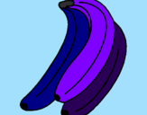 Disegno Banane  pitturato su rebecca 