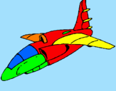 Disegno Nave in fase di atterraggio pitturato su DARIO