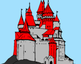 Disegno Castello medievale  pitturato su Edoardo de pasquale