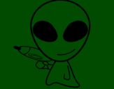 Disegno Alieno II pitturato su disegnidaschifo.com