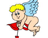 Disegno Cupido pitturato su noemi
