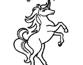 Disegno Unicorno pitturato su giusy