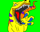 Disegno Velociraptor  II pitturato su GIACOMO