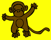 Disegno Scimmietta pitturato su samantha08