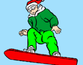 Disegno Snowboard pitturato su christian