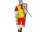 Disegno Soldato romano  pitturato su impero romano