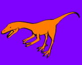 Disegno Velociraptor II pitturato su luca     cav...