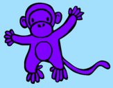Disegno Scimmietta pitturato su Filippo