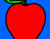 Disegno mela  pitturato su sofia  50