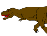 Disegno Tyrannosaurus Rex  pitturato su Barile Lorenzo