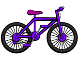 Disegno Bicicletta pitturato su rita