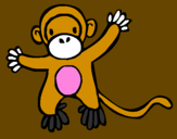 Disegno Scimmietta pitturato su federico