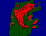Disegno Velociraptor  II pitturato su riccardo vitale
