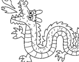 Disegno Drago sputa fuoco II pitturato su dragonball