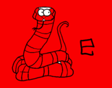 Disegno Serpente  pitturato su alle 2006
