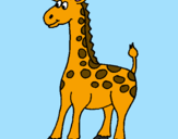 Disegno Giraffa pitturato su raluca