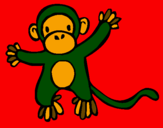 Disegno Scimmietta pitturato su CRISTINA