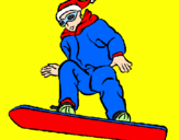 Disegno Snowboard pitturato su gian marco