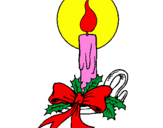 Disegno Candela di Natale pitturato su candela3