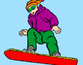 Disegno Snowboard pitturato su benedetta