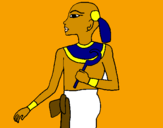 Disegno Piccolo faraone  pitturato su soukaina