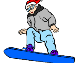 Disegno Snowboard pitturato su gabriele