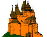 Disegno Castello medievale  pitturato su sara115106